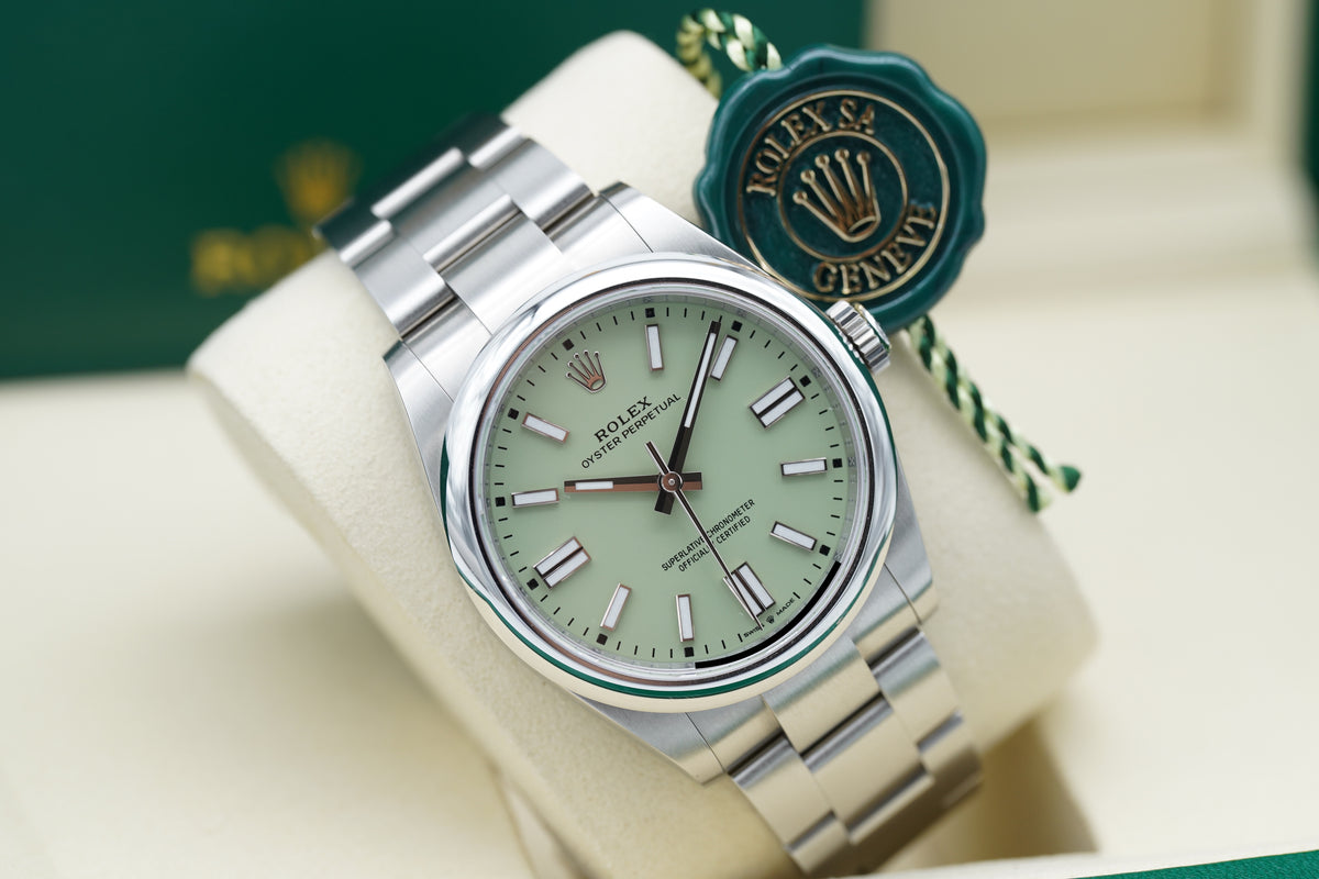 Rolex Oyster Perpetual Pistachio 41 134300 Full-Set 2026