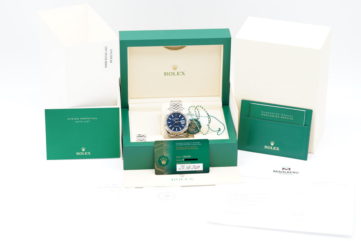Rolex Datejust 41 126334 Blau Full-Set 2021