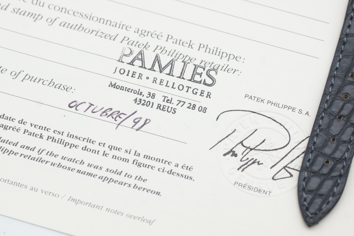 Patek Philippe 5035J Jahreskalender Annual Calendar Papiere 1998