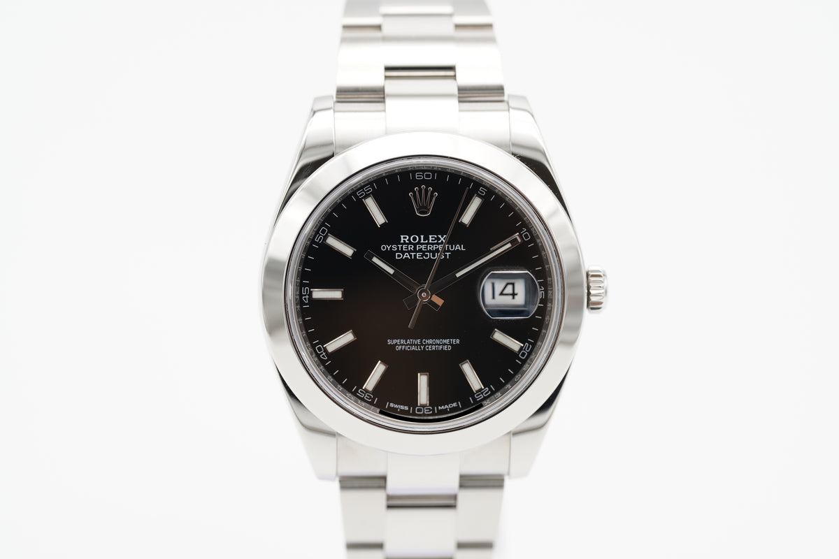Rolex Datejust 41 126300 Schwarz Full-Set 2017 (LC100)