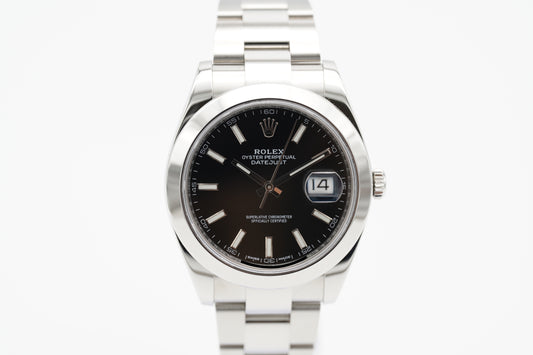 Rolex Datejust 41 126300 Schwarz Full-Set 2017 (LC100)