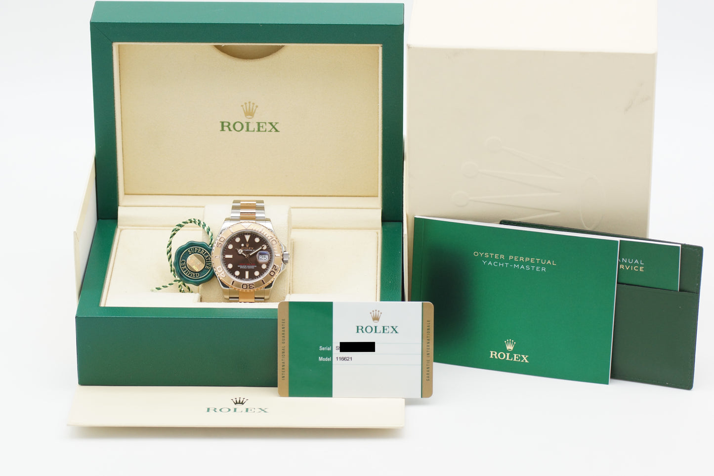Rolex Yacht-Master 40 Chocolate Roségold 116621 Full-Set 2016