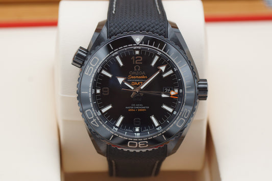 Omega Seamaster Planet Ocean GMT Keramik 215.92.46.22.01.001 Schwarz Full-Set 2018