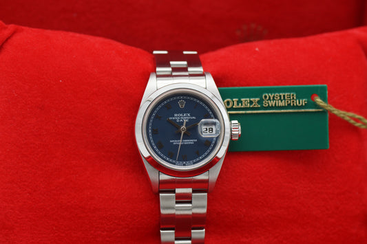 Rolex Lady Oyster Perpetual Date 26 69160 Blau Full-Set 1999