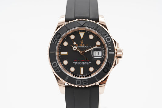 Rolex Yacht-Master 40 Schwarz Roségold 126655 Full-Set 2021