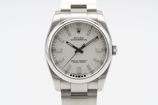 Rolex Oyster Perpetual 36 ‚Off-White‘ 116000 Papiere 2008