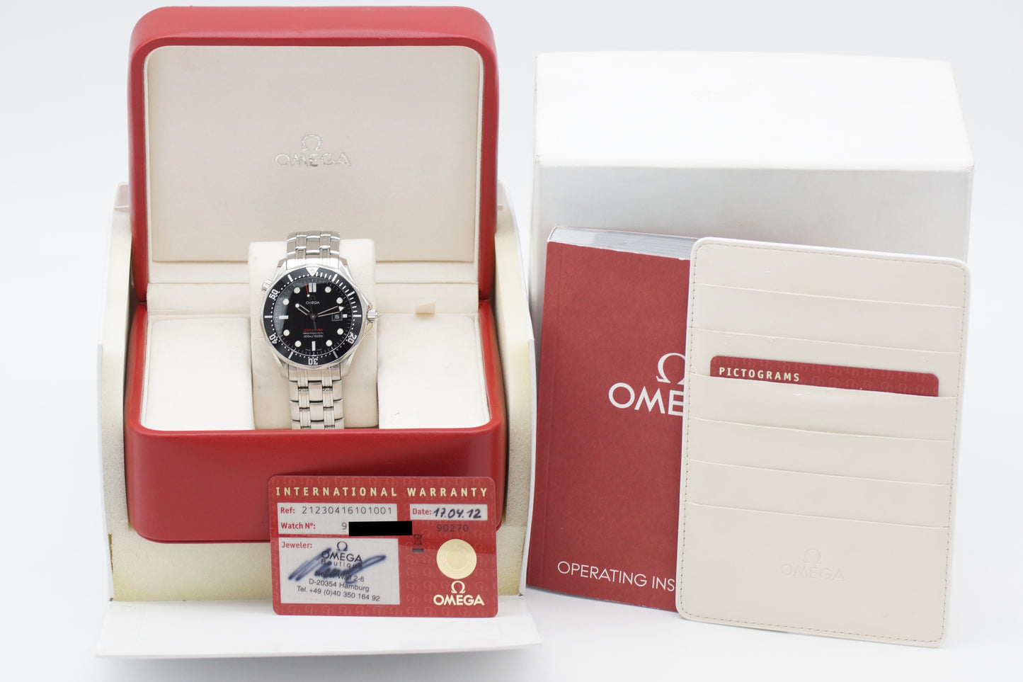 Omega Seamaster Diver 300M 212.30.41.61.01.001 Schwarz Full-Set 2012