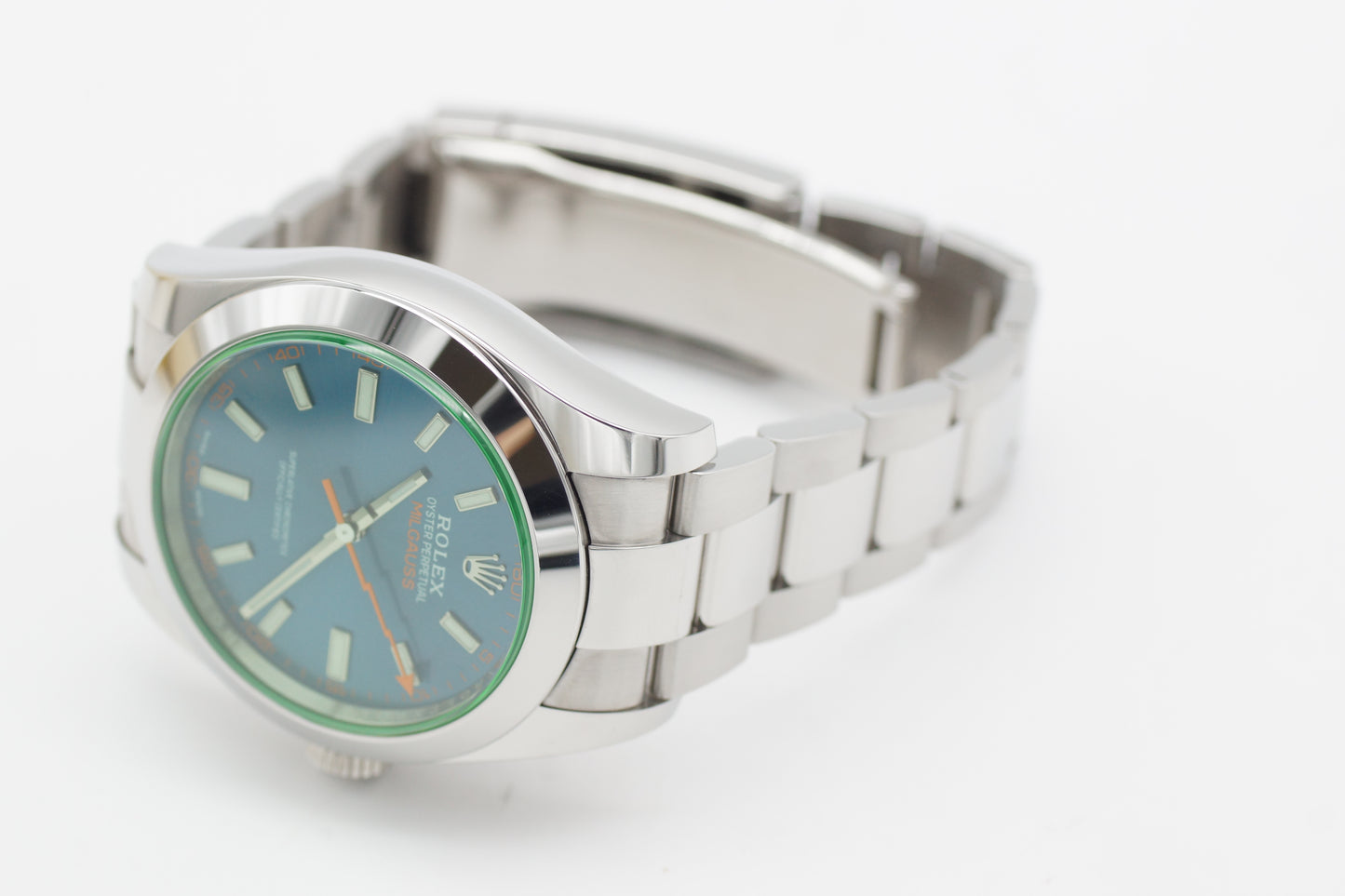 Rolex Milgauss 116400GV 40mm Blau Full-Set 2019
