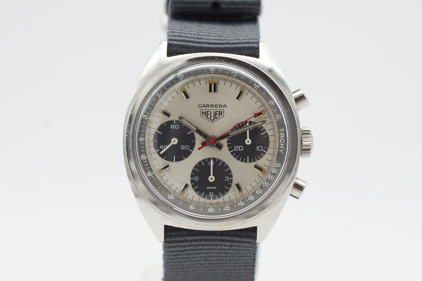 Heuer Carrera 73653 Valjoux Silber 38 mm 1974