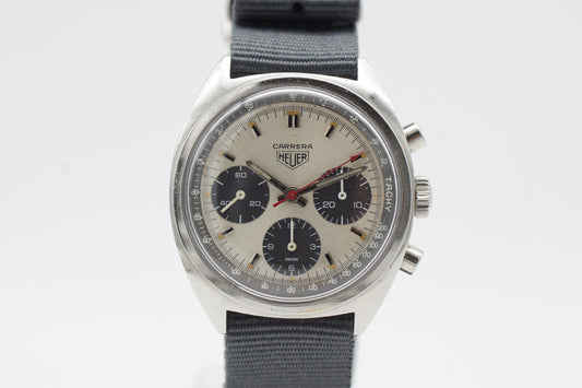 Heuer Carrera 73653 Valjoux Silber 38 mm 1974