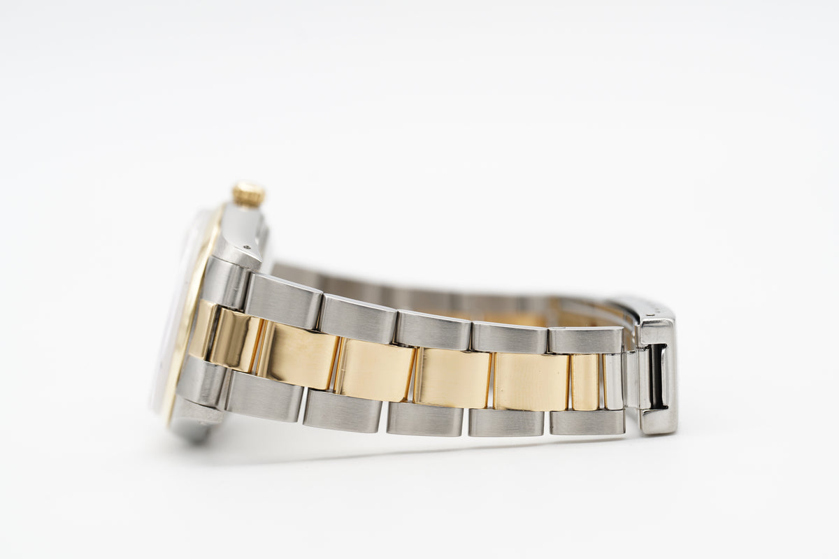 Rolex Oyster Perpetual 34 Bicolor Weiß 15233 1990