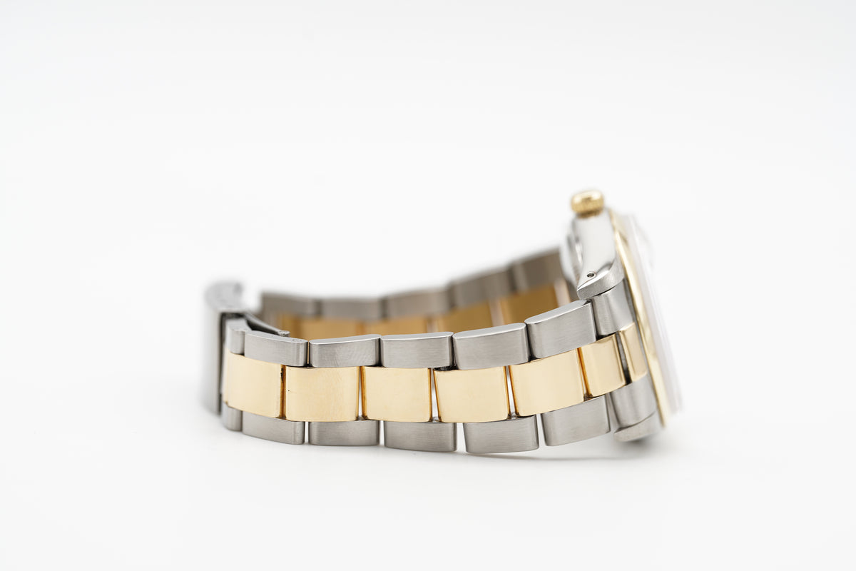 Rolex Oyster Perpetual 34 Bicolor Weiß 15233 1990