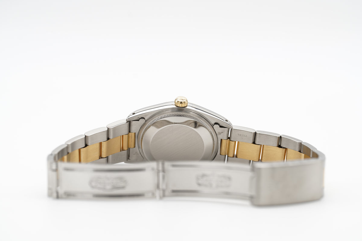 Rolex Oyster Perpetual 34 Bicolor Weiß 15233 1990