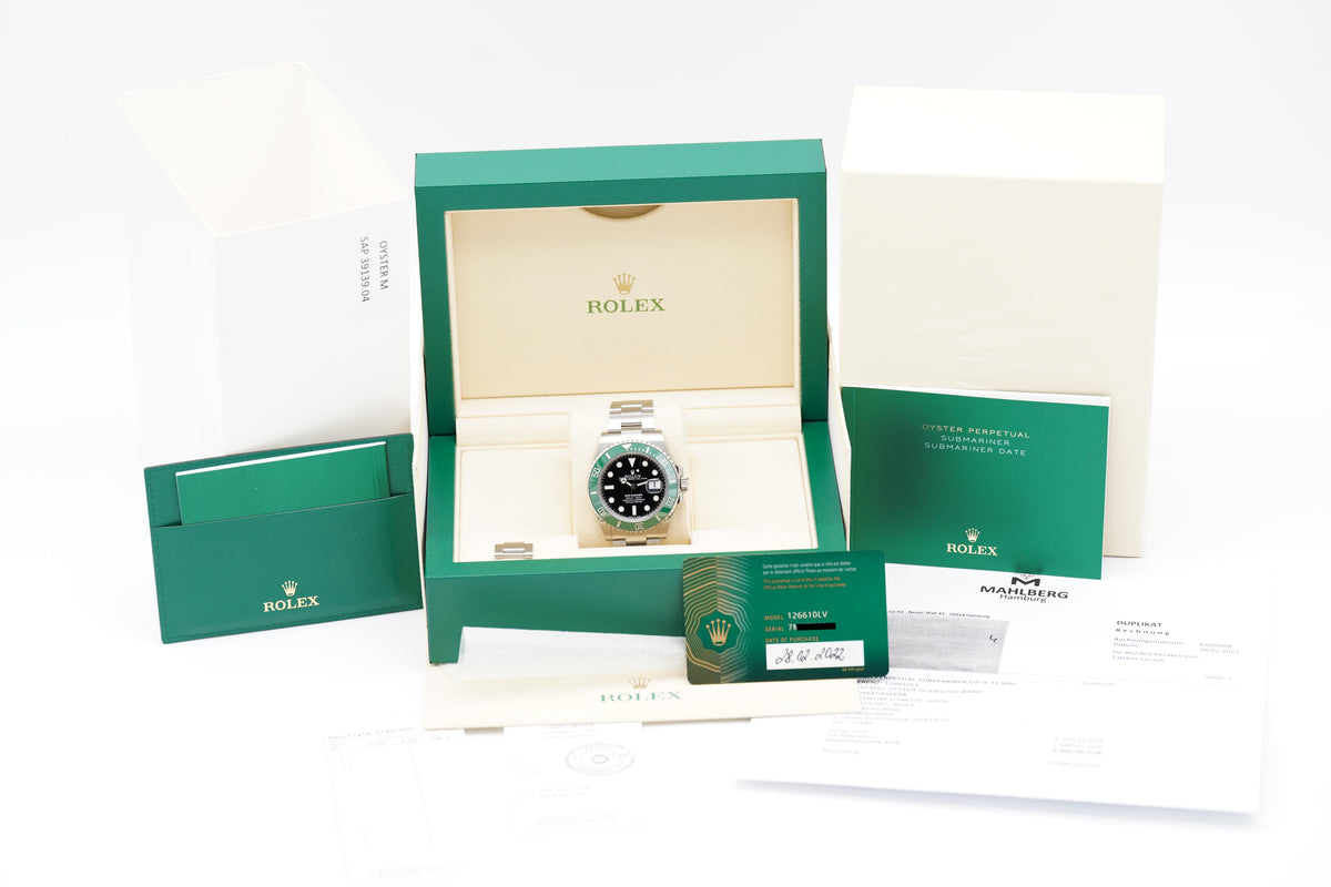 Rolex Submariner Date Starbucks 126610LV Grün Full-Set 2022