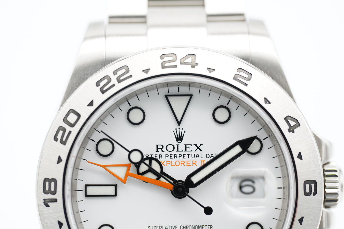 Rolex Explorer II Weiß 216570 Full-Set 2016