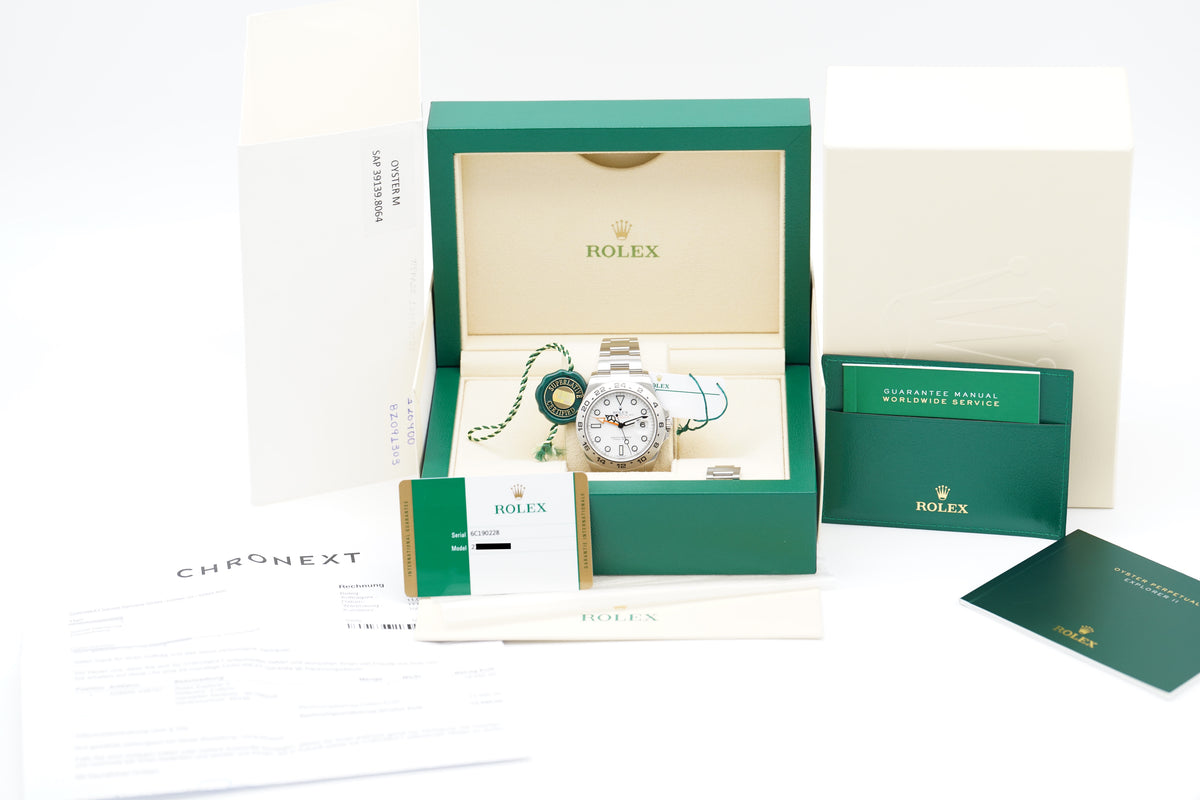 Rolex Explorer II Weiß 216570 Full-Set 2016