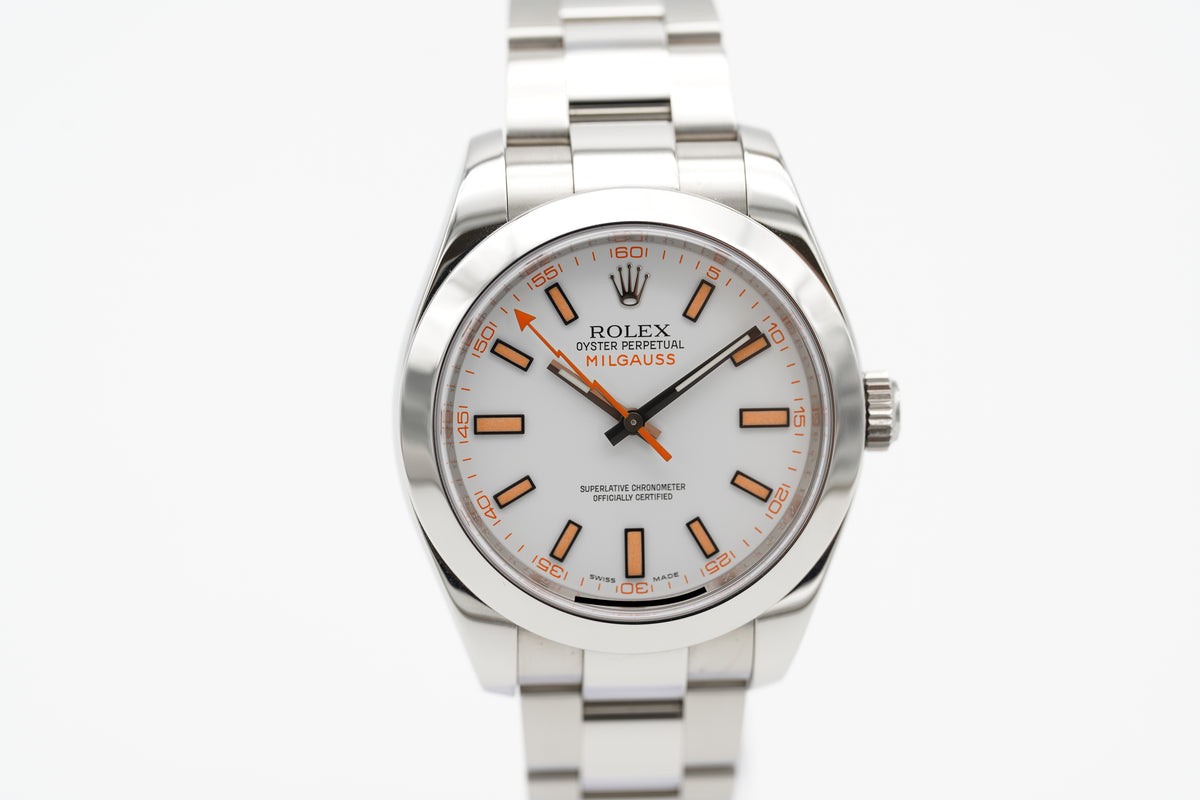 Rolex Milgauss 116400 40mm Weiß Etui 2008