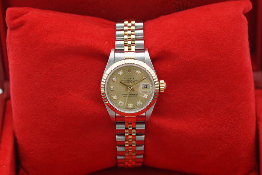 Rolex Lady-Datejust 26 Bicolor 69173G Diamantblatt Full-Set 1998