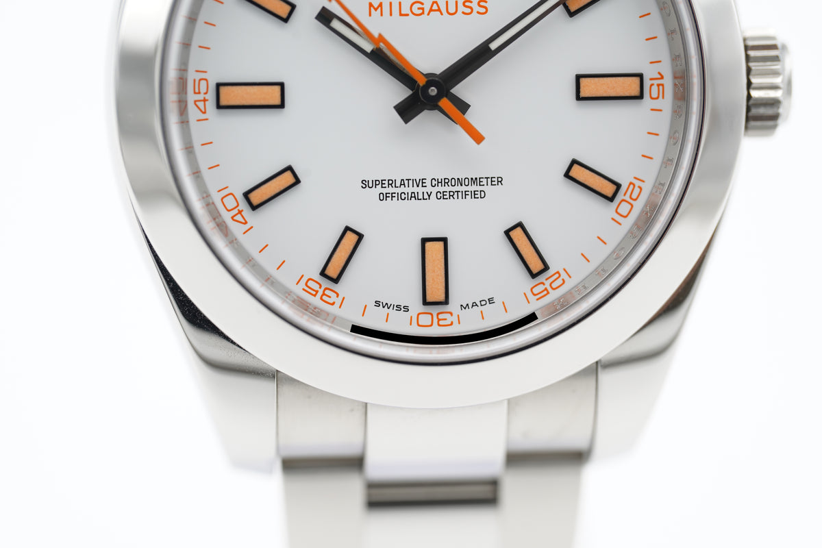 Rolex Milgauss 116400 40mm Weiß Etui 2008